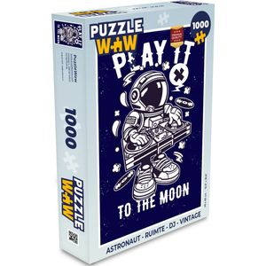 Puzzel Astronaut - Ruimte - DJ - Vintage - Legpuzzel - Puzzel 1000 stukjes volwassenen