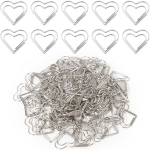 100st Mini Paperclips, Schattig Liefdeshart Paperclips Paperclips Klein voor Sorteren Organiseren Knutselen Papieren Kinderen Kantoor School Thuisgebruik (Zilver)