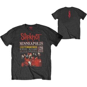 Slipknot - Minneapolis '09 Heren T-shirt - Eco - M - Zwart