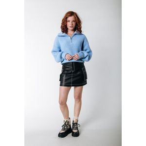 Colourful Rebel Zenni Vegan Leather Mini Skirt - XL