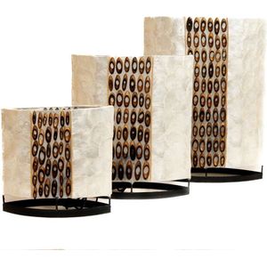 Capiz schelpen staand lampje bamboe Large