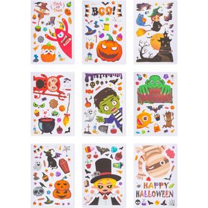 Festivz Halloween Raamstickers Duivel - Halloween Decoratie – Feestversiering – Oranje - Rood - Zwart - Groen - Feest