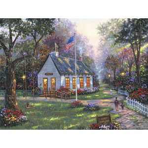 XL legpuzzel- 500 extra grote stukjes- landelijk schooltje- Sunsout