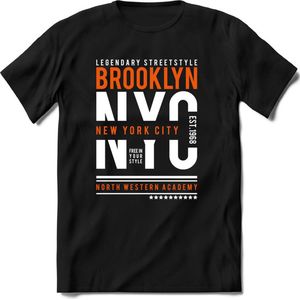 New York City - Brooklyn | TSK Original & vintage | T-Shirt Heren - Dames | Oranje | Perfect Cadeau Shirt | Grappige Spreuken - Zinnen - Teksten | Maat 3XL
