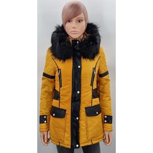 Wulux - Dames Jas - Dames Winterjas - Getailleerd Model - Geel - Maat M