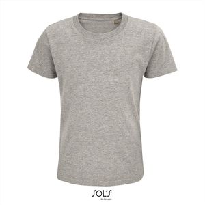 SOL'S - Pioneer Kinder T-Shirt - Grijs - 100% Biologisch Katoen - 110-116