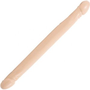 Doc Johnson Built In America dubbele dildo Smooth Double Header, White 18 wit - 44,96 cm