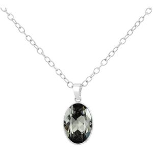 ARLIZI 1692 Ketting Swarovski Kristal Grijs - 925 Sterling Zilver - 45 cm