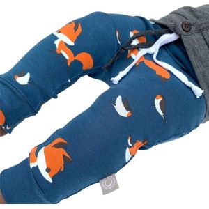 tinymoon Unisex Broek – model drop crotch – Foxy – Blauw – Maat 86/92