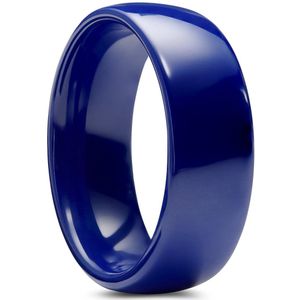 Gepolijste Blauwe Keramische Ring