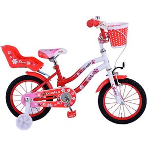 Volare Lovely Kinderfiets - Meisjes - 14 inch - Rood Wit