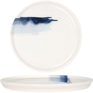 Bonna Dinerbord - Blue Wave - Porselein - 28 cm - set van 6