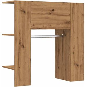 vidaXL Halmeubel 97,5x37x99 cm Eikenhout Look Gangkast - Gangkasten - Gangmeubel - Gangkast