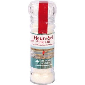 Fleur de sel Les Sauniers de l'Ile de Ré in navulbare zoutmolen - 80g