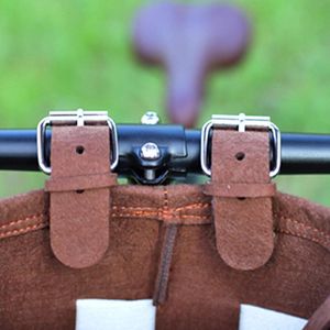 Vilten Doek Lichtgewicht Opvouwbare Fietsmand - Afneembaar - Voorophangmand voor Fiets - Winkelen Camping Huisdieren Dragen