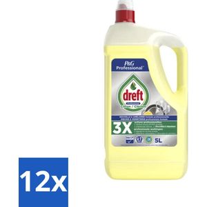 Dreft Professional - Vloeibaar Afwasmiddel - Citroen - 5 L - Voordeelverpakking - 12 stuks