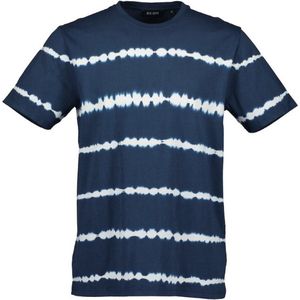 Blue Seven heren shirt - shirt korte mouwen - 302789 - navy wit streep - maat L