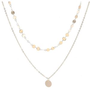 Miresa Coin Muntjes Ketting - Layerketting - Goudkleurig 35 & 45 + 5cm