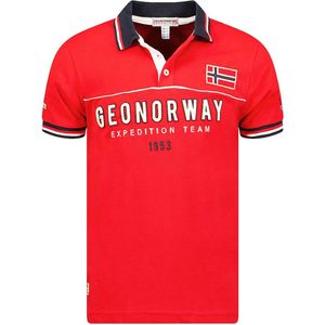 Polo Shirt Heren Rood Geographical Norway Expedition Kerato - M