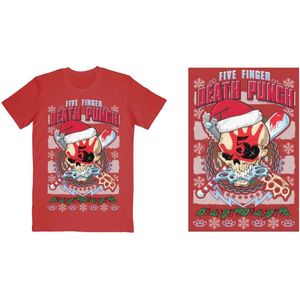 Five Finger Death Punch Heren Tshirt -S- Zombie Kill Xmas Rood