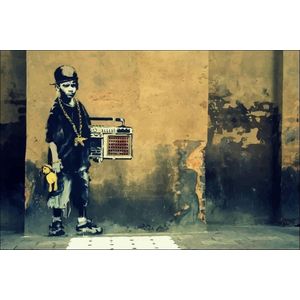 BANKSY B-Boy Ghetto Boombox Canvas Print