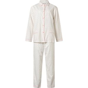 Dames Pyjama Flanel van Lunatex 641511 off-white maat XXL