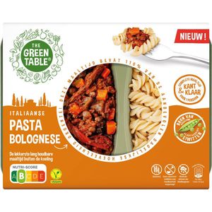 The Green Table - eenpersoons kant-en-klaar maaltijd - pasta bolognese - plantaardig - hypoallergeen - lang houdbaar - sixpack