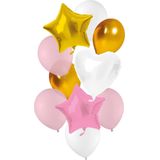 Ballonnen Set Roze/Goud