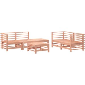 vidaXL Loungeset - 6-delig - Massief Douglashout Loungeset - Tuinset - Hout - Douglas - Outdoor Furniture