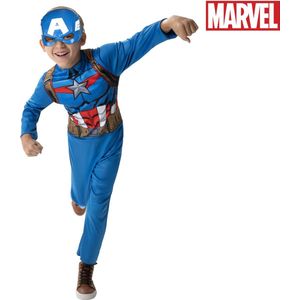Captain America Kostuum voor Kinderen (Marvel, maat Large)