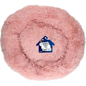 Let�’s sleep donut mand – Hondenmand – Kattenmand – Rond en Fluffy – Beige Roze – XXL – ø 100 cm