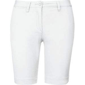 Kariban Dames chino bermudashorts K751 - White - 32 NL (34 FR)