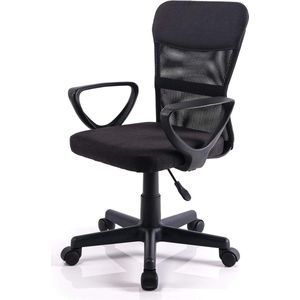 Home Bureaustoel Executive Computer - Hoogte Verstelbare Swivel Bureaustoel - Zwart Stof - Medium Back Mesh