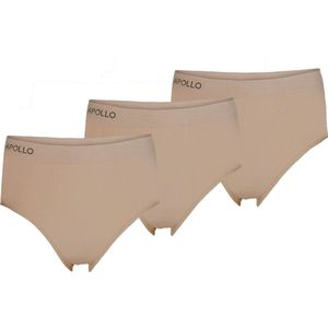 3pk Naadloos Ondergoed Dames - Corrigerend Ondergoed Dames - Hight Waist Slips - Nude - XL - Dames Ondergoed