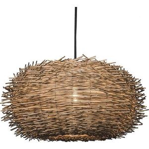 QAZQA hatch hl - Moderne Hanglamp - 1 lichts - Ø 450 mm - Bruin - Woonkamer | Slaapkamer