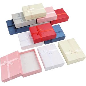 Kurtzy Papieren Sieraden Display Geschenk Doosjes (12 Pak) 8,5 x 6,5 x 2,5cm – 6 Kleuren – Kartonnen Verpakking Doos Set met Schuim Inleg Voor Oorbellen, Kettingen, Armbanden & Ringen