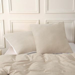 Inovra ® Katoenen Kussensloop Set van 2 met Rits, 80 x 80 cm, Zacht en Comfortabel