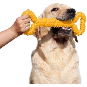 Duurzame Hond Kauwspeelgoed 13 Inch Bone Shape Puppy Kauwspeelgoed met Convex Ontwerp Sterke Knuffel Speelgoed voor Agressieve Chewers Medium en Grote Honden Tandenreiniging