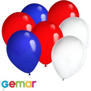 30 ballonnen Franse kleuren (Ook geschikt voor Helium)
