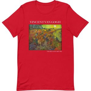 Vincent van Gogh 'De Rode Wijngaard' (""The Red Vineyard"") Beroemd Schilderij T-Shirt | Unisex Klassiek Kunst T-shirt | Rood | M