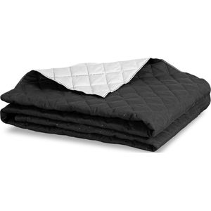 Aio - Dekbed - Antiallergisch Microvezel / Polyester (160 x 200 cm, Zwart met Wit)