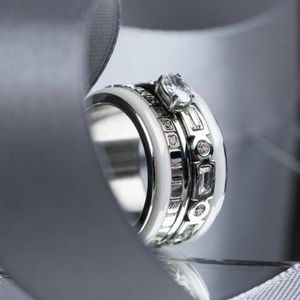 IXXXI Basisring zilverkleurig 12mm - maat 19,5