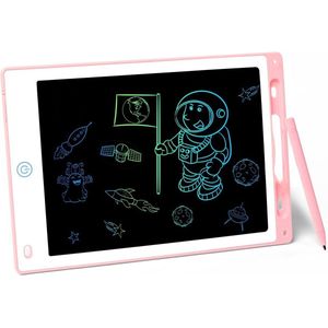 Buxibo - Kids 12 Inch Elektronische Schrijf- en Tekentablet - Uitwisbaar - Kindertablet - Educatief Speelgoed - Jongens en Meisje - Inclusief Accessoire - Roze