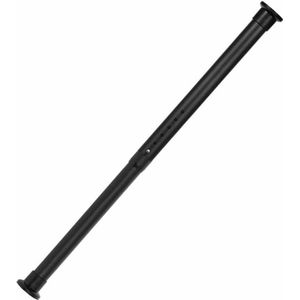 Uittrekbare douchegordijnstang van koolstofstaal - zwart - 110-310 cm