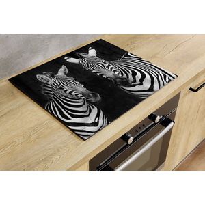Inductiebeschermer - Zwarte Zebra - 91.6x52.7 cm - Inductiebeschermer - Inductie Afdekplaat Kookplaat - Inductie Mat - Anti-Slip - Keuken Decoratie - Keuken Accessoires