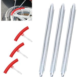 3 Pcs 30cm Tire Levers with Rim Protectors and Manual Tire Lever - for Motorcycles, Bikes, Scooters, Cars