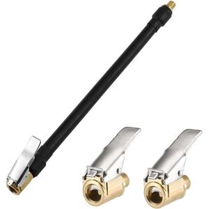 Compacte Bandenpomp Slang Set 20 cm voor Auto, Fiets en Motor - Duurzame Ventiel Verlengslang