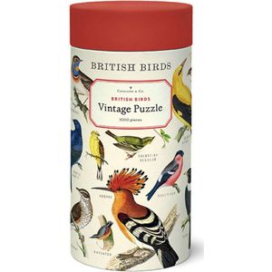 Vintage Puzzel British Birds - 1000 stukjes - Cavallini & Co - Legpuzzel Vogels