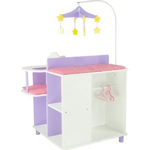 Teamson Kids Veranderen Station Voor Babypoppen - Accessoires Voor Poppen - Kinderspeelgoed - Purper/Wit