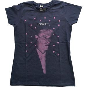 David Bowie - Dots Dames T-shirt - M - Blauw